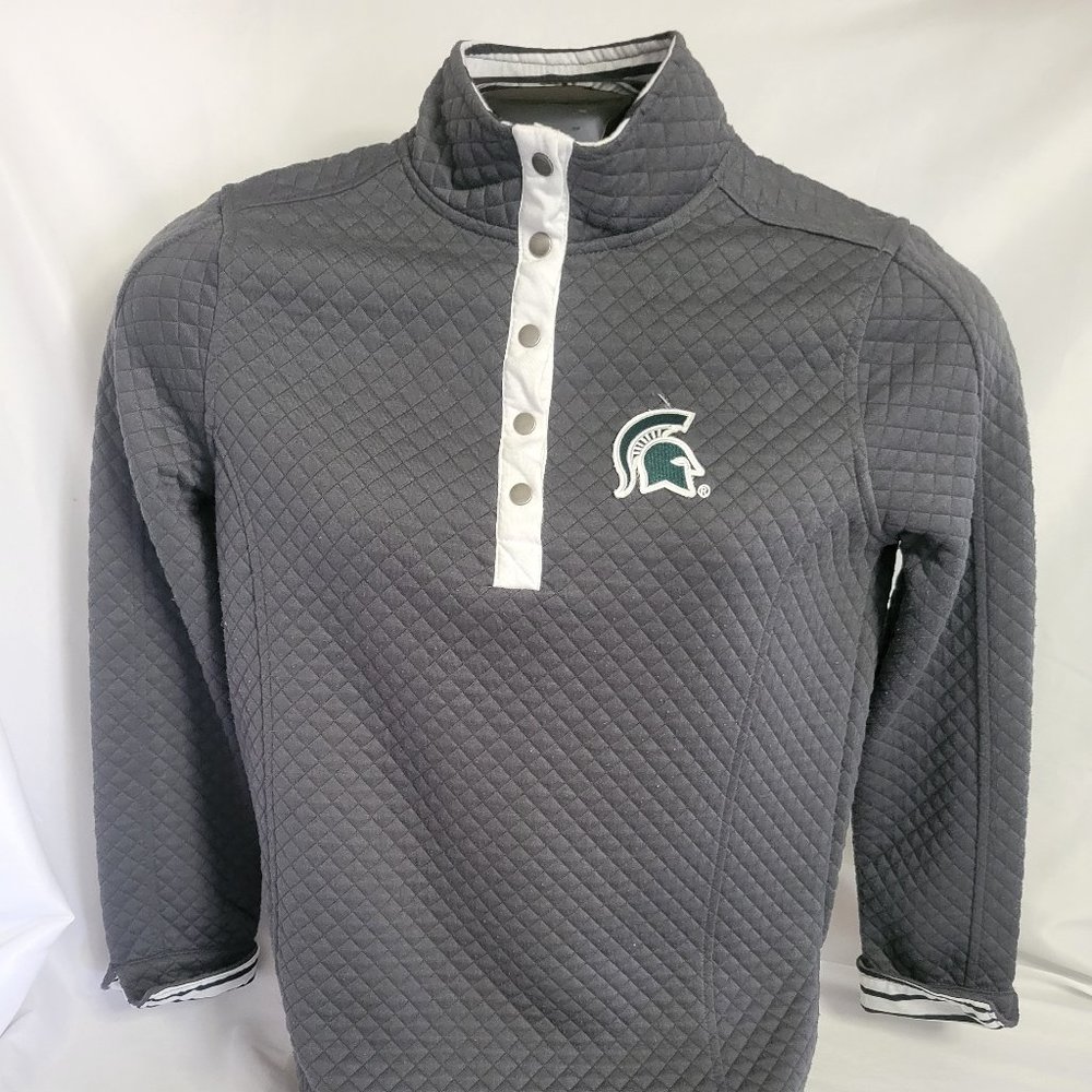 Game Day Couture Trojans Women's 1/4 Button Up Pull Over (Size S)